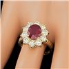 Image 3 : 14k Yellow Gold 3.00ct Ruby 2.10ct Diamond Ring