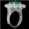 Image 2 : 14K Gold 2.90 Emerald 2.71 Diamond Ring