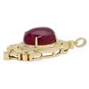 Image 2 : 14K Gold 49.31 ct Ruby 1.78ct Diamond Pendant