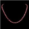 Image 1 : 14k Gold 46.00ct Ruby 1.60ct Diamond Necklace