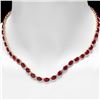 Image 3 : 14k Gold 46.00ct Ruby 1.60ct Diamond Necklace