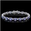 14K Gold 14.47ct Tanzanite 0.83ct Diamond Bracelet