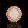 14K Gold 6.59ct Opal 1.55ct Diamond Ring