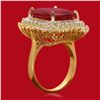 Image 2 : 14K Gold 14.12ct Ruby 1.74ct Diamond Ring