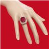 Image 3 : 14K Gold 14.12ct Ruby 1.74ct Diamond Ring