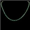 14K Gold 21.88ct Emerald 0.95ct Diamond Necklace