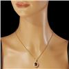 Image 2 : 14K Gold 3.91ct Ruby 0.63ct Diamond Pendant