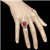 Image 4 : 14k White Gold 8.50ct Ruby 1.10ct Diamond Ring