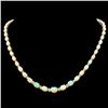 Image 1 : 14k Gold 20.00ct Opal 1.00ct Diamond Necklace