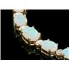 Image 2 : 14k Gold 20.00ct Opal 1.00ct Diamond Necklace