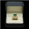 Image 3 : 14K Gold 9.94ct Emerald 2.00ct Diamond Ring