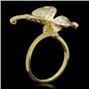 Image 2 : 14K Gold 0.78ct Diamond Butterfly Ring
