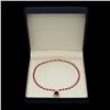 Image 3 : 14K Gold 59.34ct Ruby 3.10ct Diamond Necklace