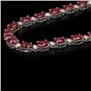 Image 2 : 14K Gold 37.05ct Ruby 1.35ct Diamond Necklace