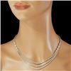 Image 3 : 14K Gold 12.20ct Diamond Necklace