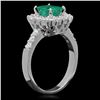 Image 2 : 14K Gold 1.26ct Emerald 0.85ct Diamond Ring
