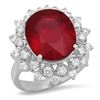 Image 1 : 14K Gold 9.51ct Ruby 0.92cts Diamond Ring