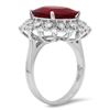 Image 2 : 14K Gold 9.51ct Ruby 0.92cts Diamond Ring
