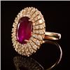 Image 2 : 14K Gold 6.59ct Ruby 1.91ct Diamond Ring