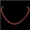 14k Gold 27.50ct Ruby 1.50ct Diamond Necklace