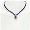14K Gold 54.01ct Sapphire 2.67ct Diamond Necklace