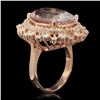 Image 2 : 14K Gold 11.52ct Morganite 1.92ct Diamond Ring