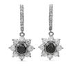 Image 1 : 14K Gold 2.53ct Fancy Color Diamond 6.20ct Diamond Earrings