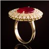 Image 3 : 14k Gold 6.84ct Ruby 1.91ct Diamond Ring