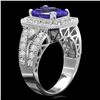 14k Gold 3.00ct Tanzanite 1.50ct Diamond Ring