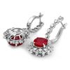Image 2 : 14k Gold 8.00ct Ruby 1.40ct Diamond Earrings