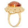 Image 2 : 14K Gold 17.24ct Citrine 2.20cts Diamond Ring