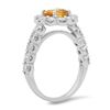Image 2 : 14K Gold 1.49ct Yellow Sapphire 1.51cts Diamond Ring
