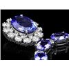 14k Gold 35ct Tanzanite 3.30ct Diamond Necklace