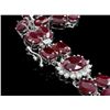 Image 2 : 14k White Gold 43ct Ruby 1.65ct Diamond Bracelet