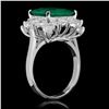 Image 2 : 18K Gold 4.18 Emerald 2.00 Diamond Ring