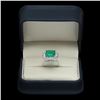 Image 4 : 18K Gold 4.18 Emerald 2.00 Diamond Ring