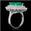 Image 2 : 14K Gold 6.92 Emerald 2.75 Diamond Ring