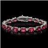 14K Gold 22.52ct Tourmaline 1.02ct Diamond Bracelet