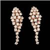 Image 1 : 14k Rose Gold 3.00ct Diamond Earrings