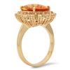 Image 2 : 14K Gold 4.79ct Citrine 0.3ct Fancy Color Diamond 1.00cts Diamond Ring