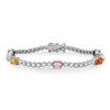 Image 1 : 14K Gold 3.00ct Fancy Color Sapphire 1.51cts Diamond Bracelet