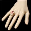 Image 3 : 14k Yellow Gold 4.2ct Ruby 1.00ct Diamond Ring