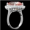 Image 2 : 14k Gold 12.00ct Morganite 1.00ct Diamond Ring