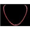 Image 1 : 14k Gold 37.00ct Ruby 1.45ct Diamond Necklace