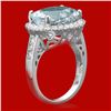 Image 2 : 14k Gold 7.34ct Aquamarine 0.85ct Diamond Ring