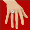 Image 3 : 14k Gold 7.34ct Aquamarine 0.85ct Diamond Ring