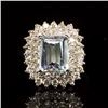 14k Gold 2.06ct Aquamarine 1.11ct Diamond Ring