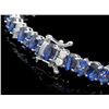 Image 2 : 14k Gold 19ct Sapphire 1.35ct Diamond Bracelet