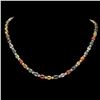 14K Gold 36.89ct Sapphire 1.51ct Diamond Necklace