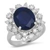 14K Gold 6.16ct Sapphire 1.00cts Diamond Ring